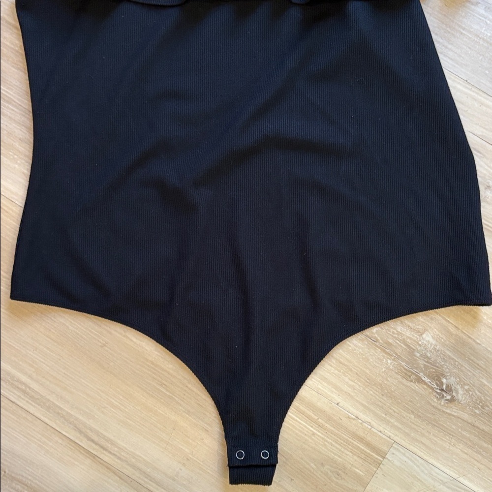 Express Black Off Shoulder Bodysuit Top - Picture 7 of 7
